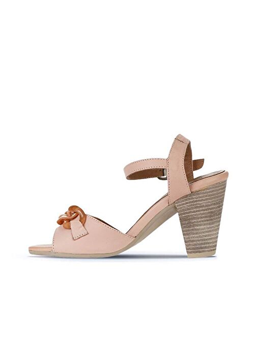 Bueno Shoes Pudra Deri Kadın Topuklu Sandalet 01wu11200 - Görsel 5