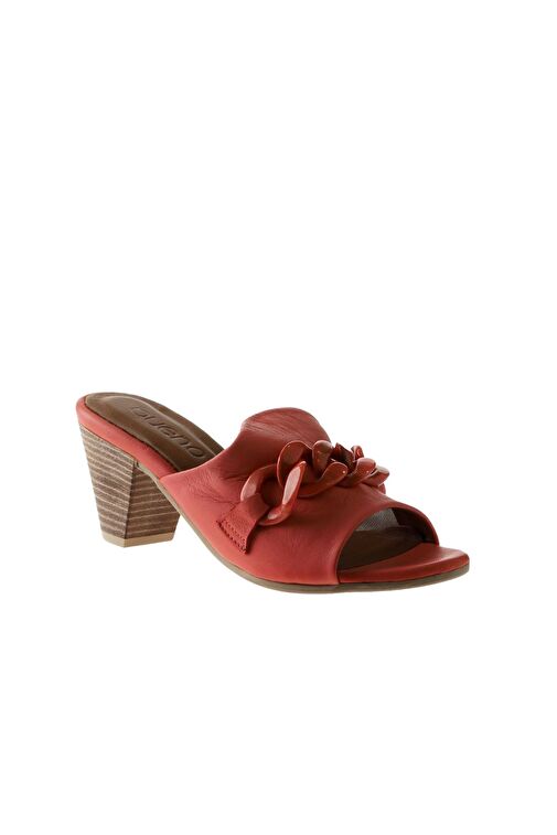 Bueno Shoes Mercan Deri Kadın Topuklu Terlik 01wu11300 - Görsel 4