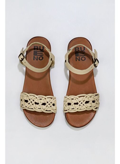 Bueno Shoes Sarı Deri Kadın Sandalet 01wu4251 - Görsel 2