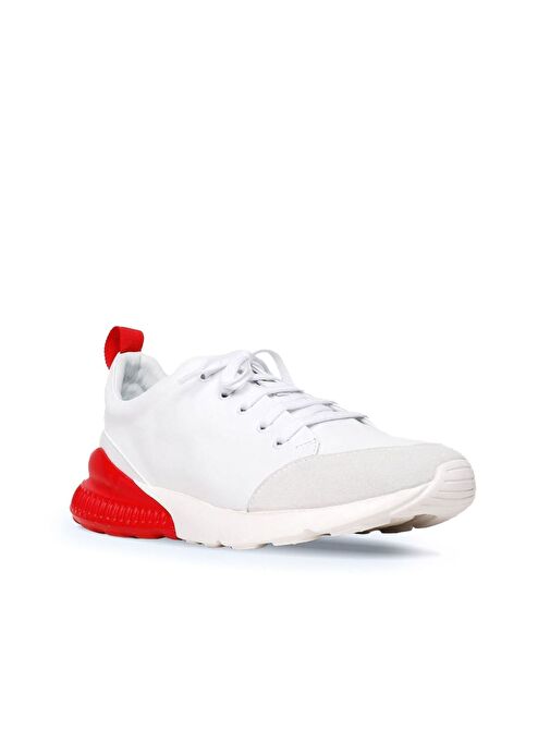Bueno Shoes Beyaz Kırmızı Deri Erkek Spor Ayakkabı 01mq5500 - Görsel 4