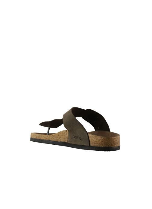 Bueno Shoes Haki Nubuk Deri Erkek Parmak Arası Terlik 05mt101 - Görsel 5