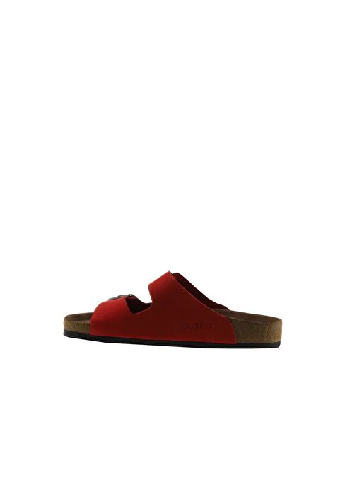 Bueno Shoes Kırmızı Nubuk Deri Kadın Düz Terlik 05wt100 - Görsel 6