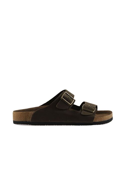 Bueno Shoes Haki Nubuk Deri Kadın Düz Terlik 05wt100 - Görsel 3