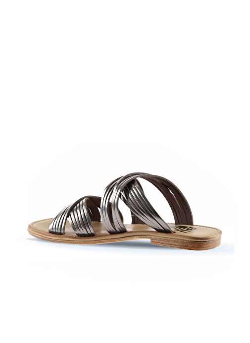Bueno Shoes Taba Parlak Deri Kadın Düz Terlik 01wu3422 - Görsel 6