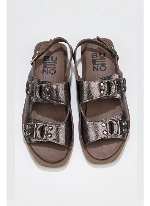 Bueno Shoes Kurşun Parlak Deri Kadın Sandalet 01wu3306 - Görsel 2
