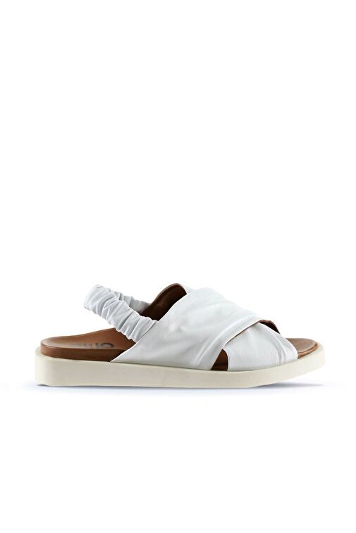 Bueno Shoes Beyaz Deri Kadın Sandalet 01wu3309 - Görsel 3