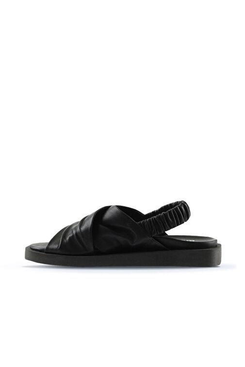 Bueno Shoes Siyah Deri Kadın Sandalet 01wu3309 - Görsel 5