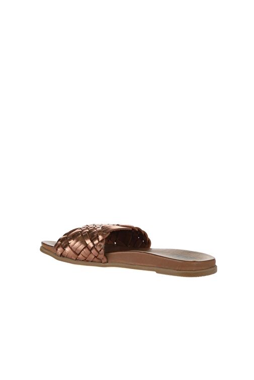 Bueno Shoes Bakır Parlak Deri Kadın Düz Terlik 01wu4233 - Görsel 6