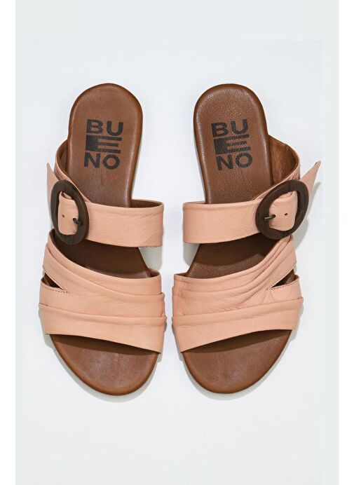 Bueno Shoes Pudra Deri Kadın Düz Terlik 01wu7438 - Görsel 2