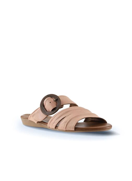 Bueno Shoes Pudra Deri Kadın Düz Terlik 01wu7438 - Görsel 4