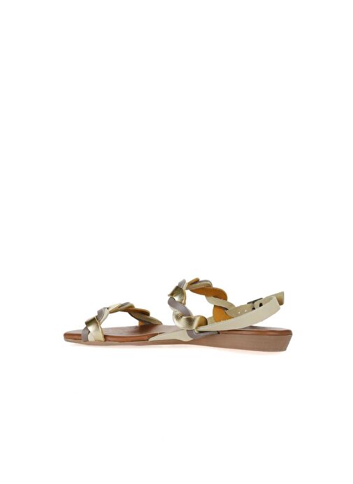 Bueno Shoes Sarı Multi Deri Kadın Sandalet 01wu7472 - Görsel 6