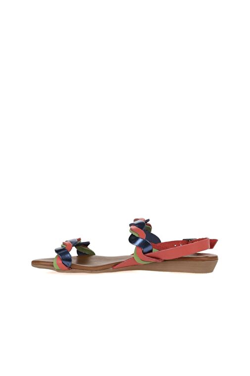 Bueno Shoes Mercan Multi Deri Kadın Sandalet 01wu7472 - Görsel 5