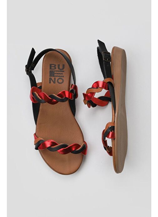 Bueno Shoes Siyah Multi Deri Kadın Sandalet 01wu7472 - Görsel 2