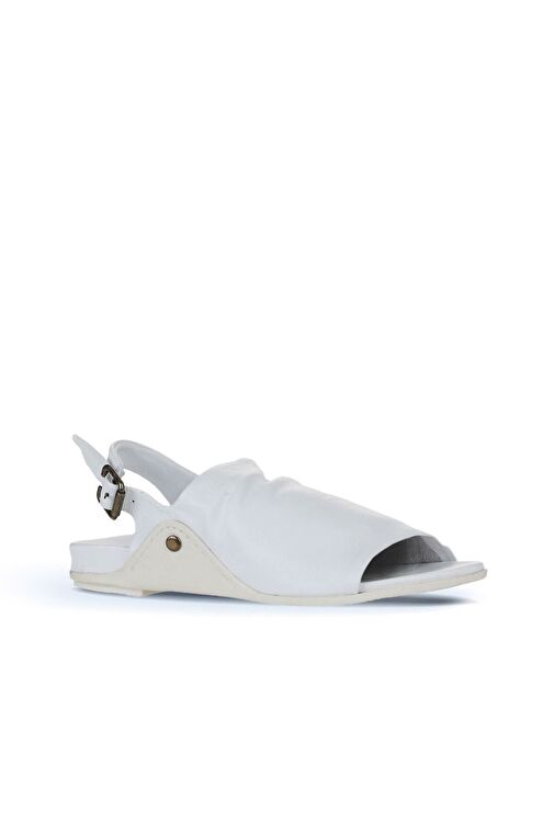 Bueno Shoes Beyaz Deri Kadın Sandalet 01wu7603 - Görsel 4