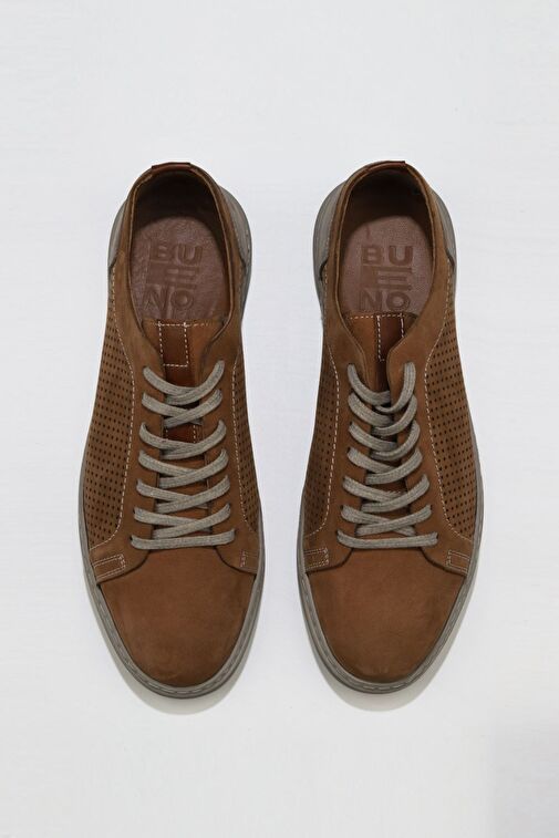 Bueno Shoes Taba Gri Dante Deri Erkek Günlük Ayakkabı 07m9983 - Görsel 2