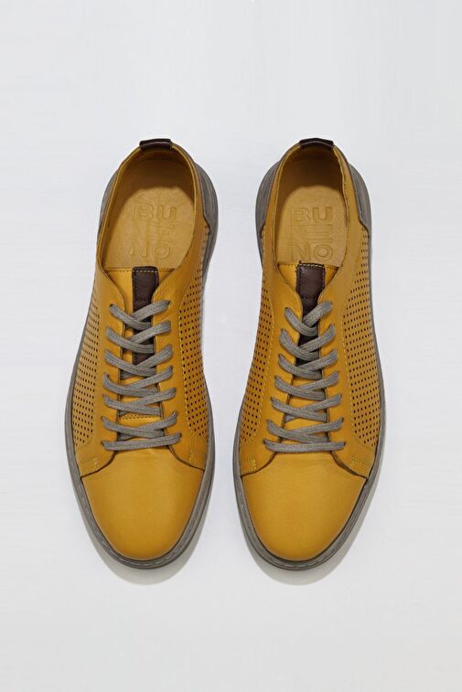 Bueno Shoes Sarı Glavo Deri Erkek Günlük Ayakkabı 07m9983 - Görsel 2