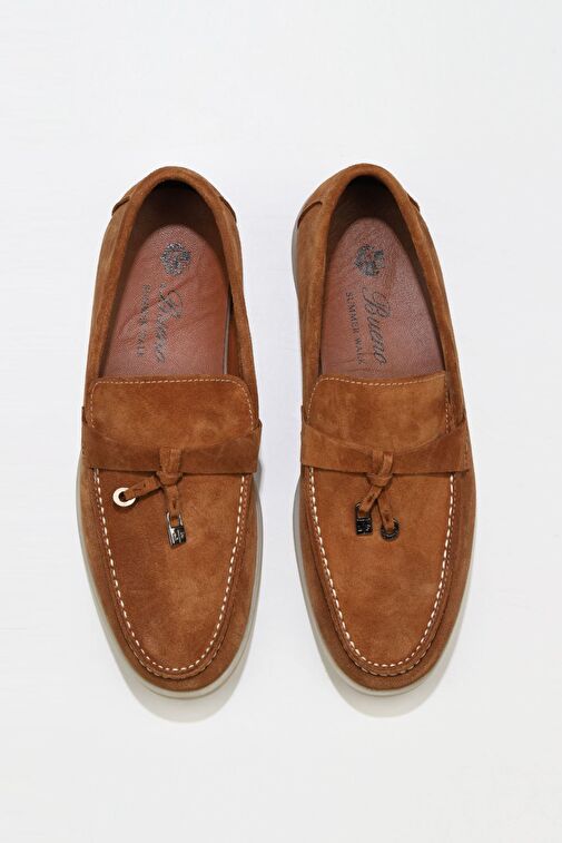 Bueno Shoes Kahverengi Açık Süet Erkek Loafer 05ms101 - Görsel 2