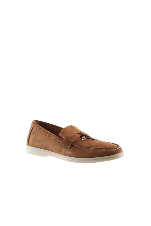 Bueno Shoes Kahverengi Açık Süet Erkek Loafer 05ms101 - Görsel 4