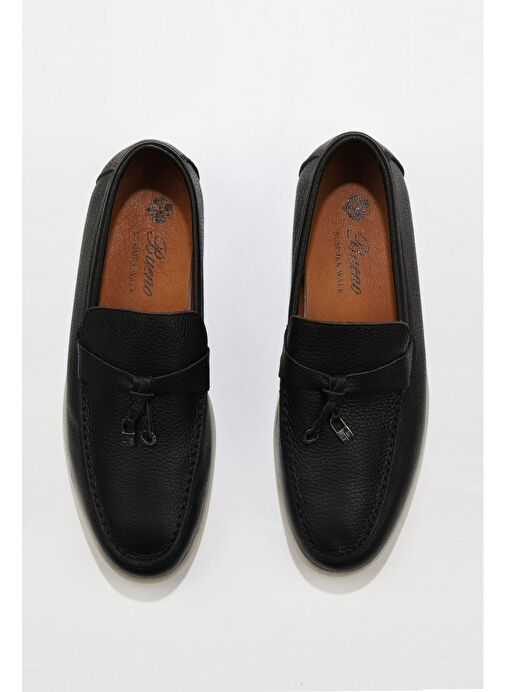 Bueno Shoes Siyah Flotter Deri Erkek Loafer 05ms101 - Görsel 2