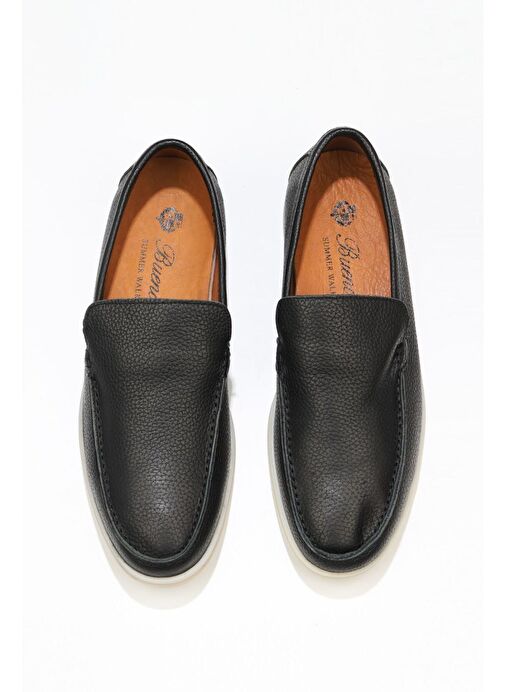 Bueno Shoes Siyah Flotter Deri Erkek Loafer 05ms102 - Görsel 2