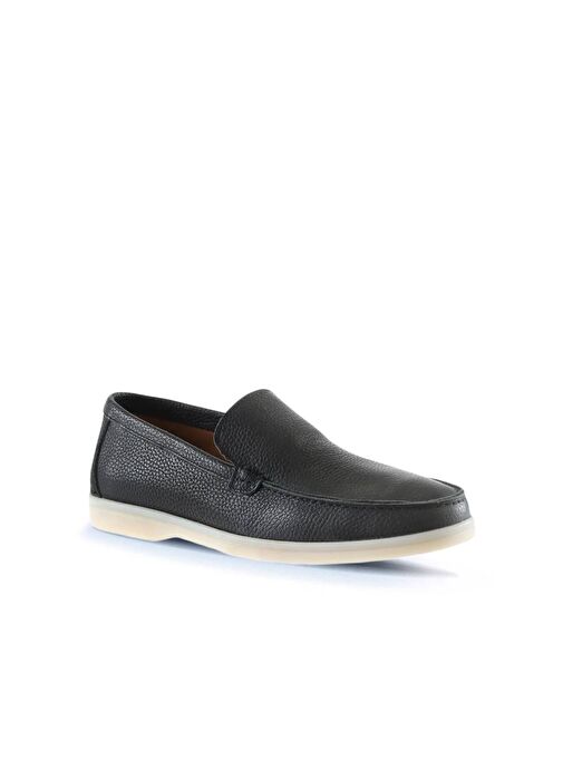 Bueno Shoes Siyah Flotter Deri Erkek Loafer 05ms102 - Görsel 4