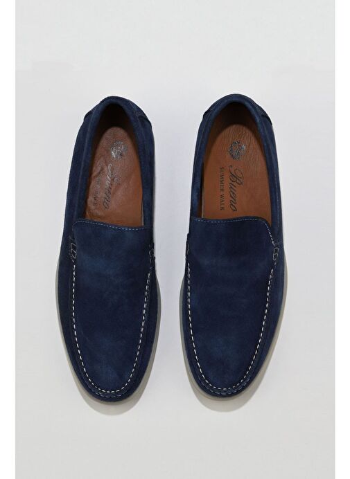 Bueno Shoes Mavi Süet Erkek Loafer 05ms102 - Görsel 2