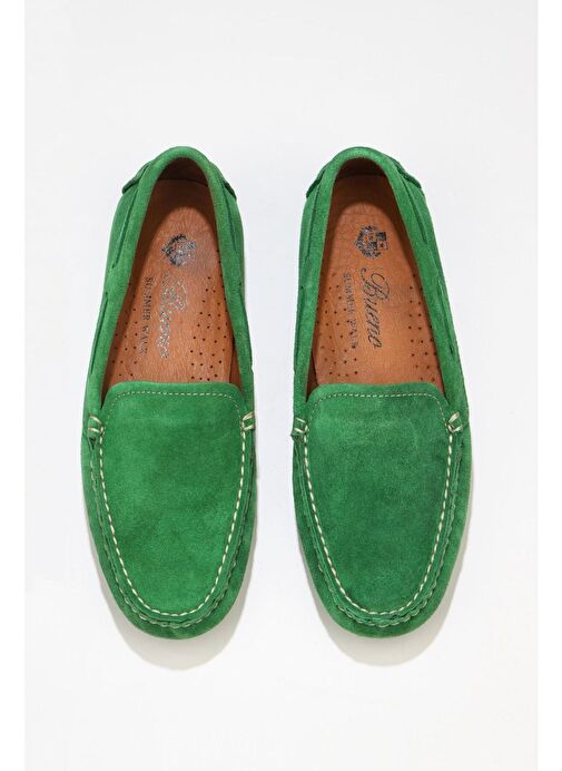 Bueno Shoes Yeşil Süet Kadın Loafer 05ws230 - Görsel 2