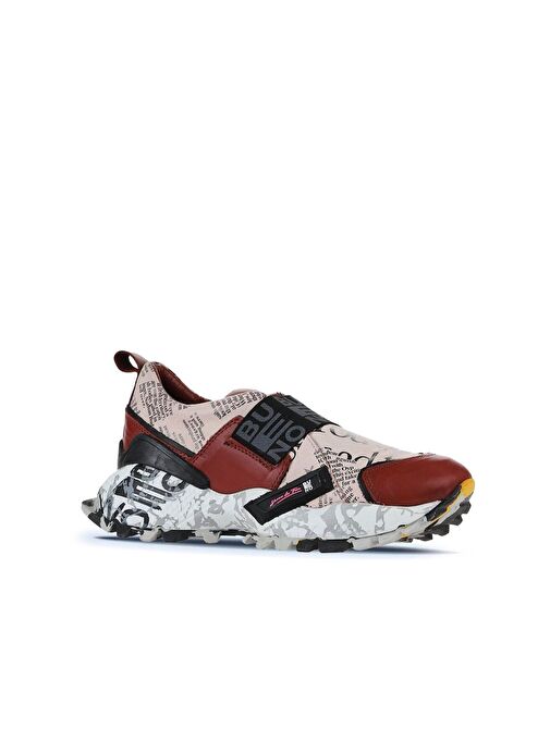 Bueno Shoes Bordo Deri Kadın Spor Ayakkabı 01wr2109 - Görsel 4