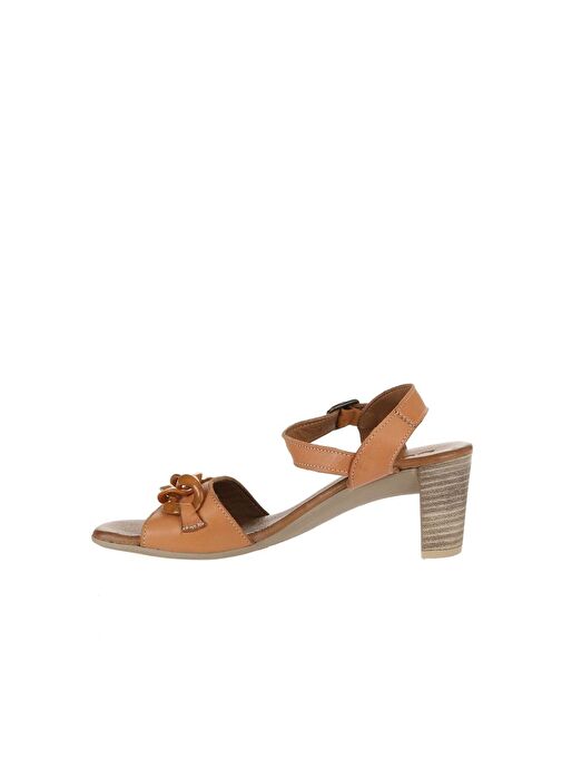 Bueno Shoes Taba Deri Kadın Topuklu Sandalet 01wu11101 - Görsel 5