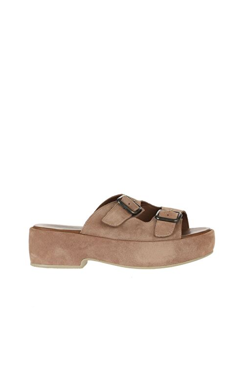 Bueno Shoes Pudra Süet Kadın Dolgu Topuklu Terlik 01wu6013 - Görsel 3