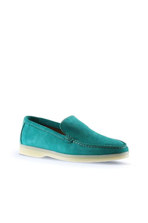 Bueno Shoes Yeşil Süet Kadın Loafer 05ws102 - Görsel 4