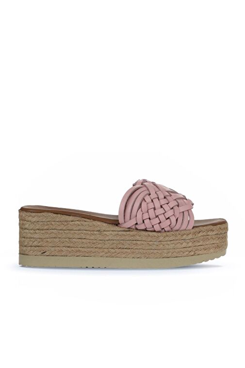 Bueno Shoes Pudra Deri Kadın Espadril Terlik 01wu6118 - Görsel 3