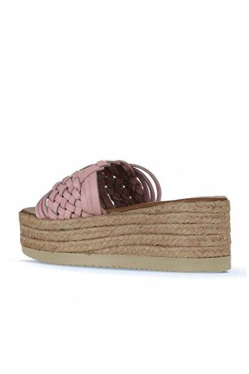 Bueno Shoes Pudra Deri Kadın Espadril Terlik 01wu6118 - Görsel 6
