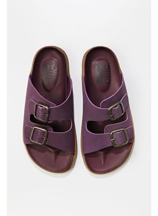 Bueno Shoes Mor Nubuk Kadın Düz Terlik 01ws11001 - Görsel 2