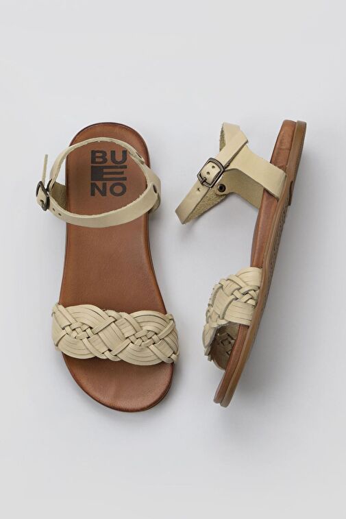 Bueno Shoes Sarı Deri Kadın Sandalet 01wu4262 - Görsel 2