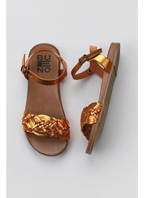 Bueno Shoes Turuncu Parlak Deri Kadın Sandalet 01wu4262 - Görsel 2