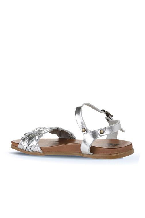 Bueno Shoes Gümüş Parlak Deri Kadın Sandalet 01wu4262 - Görsel 6