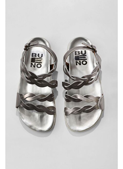Bueno Shoes Gümüş Parlak Deri Kadın Sandalet 01wu4703 - Görsel 2