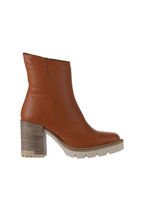 Bueno Shoes Taba Deri Kadın Topuklu Bot 01wv0500 - Görsel 2