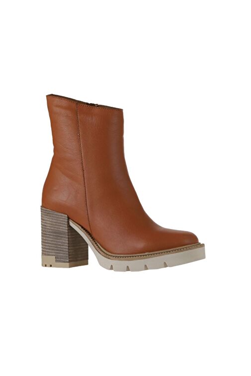 Bueno Shoes Taba Deri Kadın Topuklu Bot 01wv0500 - Görsel 3