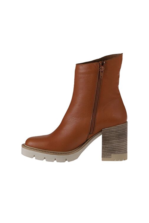 Bueno Shoes Taba Deri Kadın Topuklu Bot 01wv0500 - Görsel 4