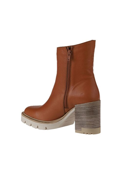 Bueno Shoes Taba Deri Kadın Topuklu Bot 01wv0500 - Görsel 5