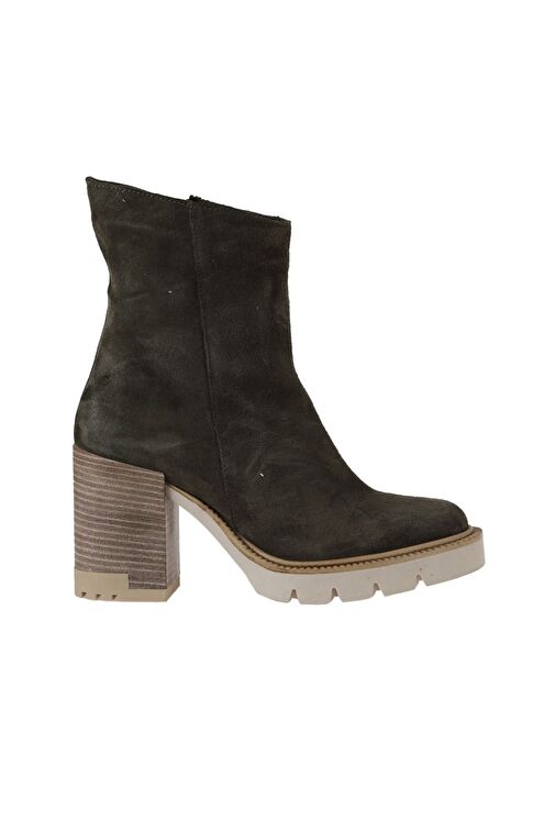 Bueno Shoes Haki Süet Kadın Topuklu Bot 01wv0500 - Görsel 2
