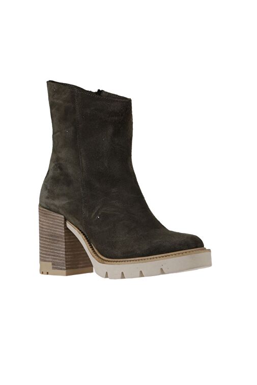 Bueno Shoes Haki Süet Kadın Topuklu Bot 01wv0500 - Görsel 3