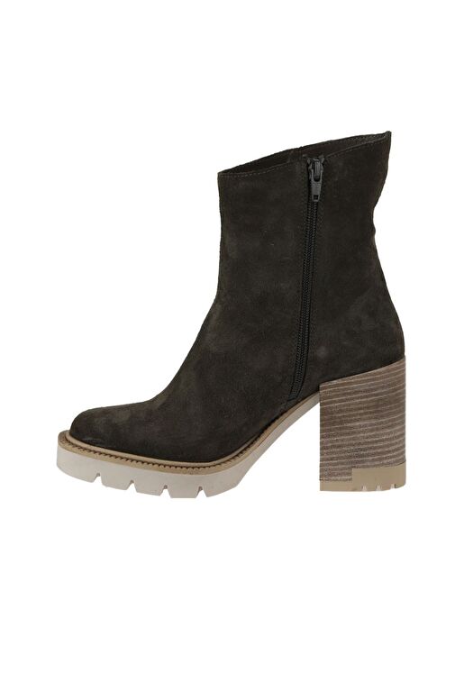 Bueno Shoes Haki Süet Kadın Topuklu Bot 01wv0500 - Görsel 4