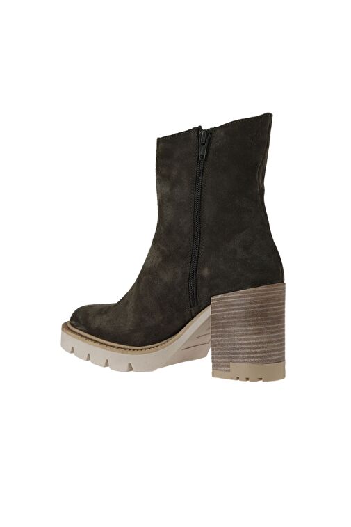 Bueno Shoes Haki Süet Kadın Topuklu Bot 01wv0500 - Görsel 5