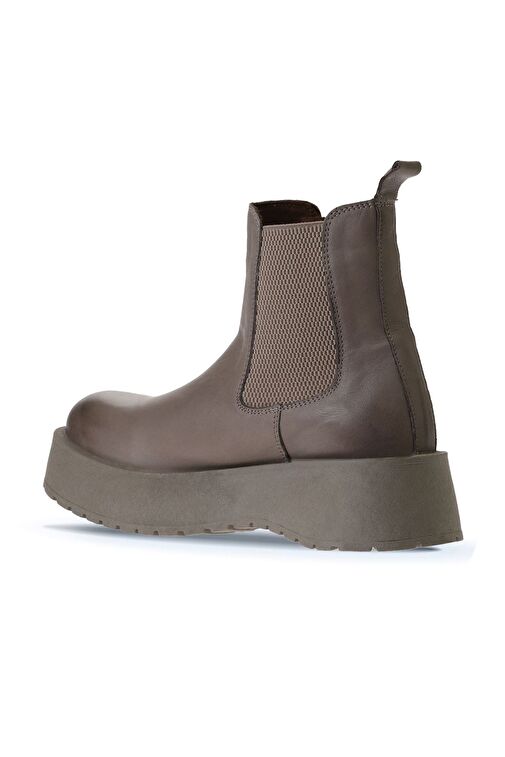 Bueno Shoes Vizon Açık Deri Kadın Dolgu Topuklu Bot 01wv1300 - Görsel 6