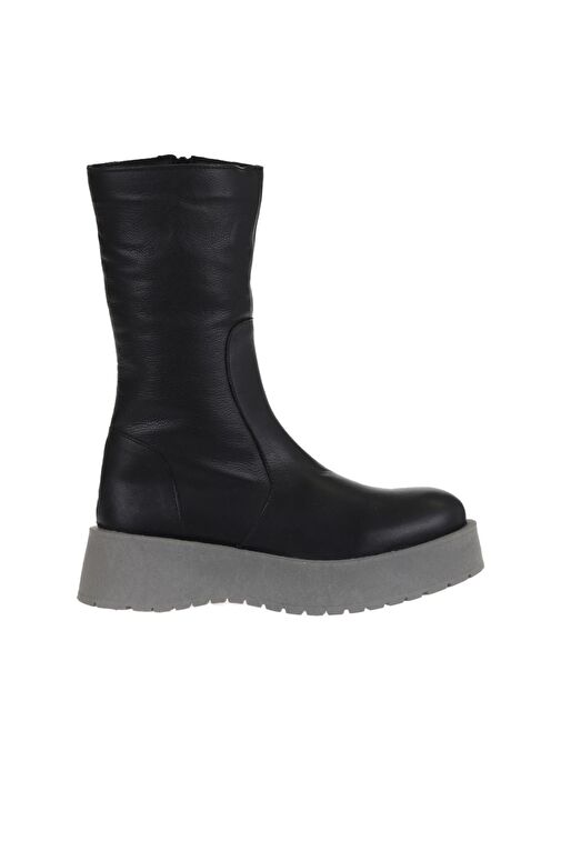 Bueno Shoes Siyah Deri Kadın Dolgu Topuklu Bot 01wv1302 - Görsel 2