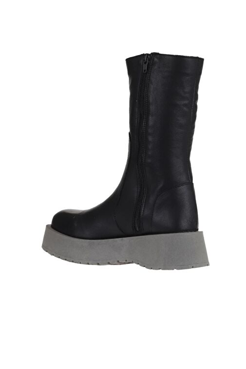 Bueno Shoes Siyah Deri Kadın Dolgu Topuklu Bot 01wv1302 - Görsel 5