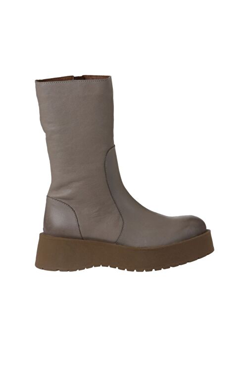 Bueno Shoes Vizon Açık Deri Kadın Dolgu Topuklu Bot 01wv1302 - Görsel 2